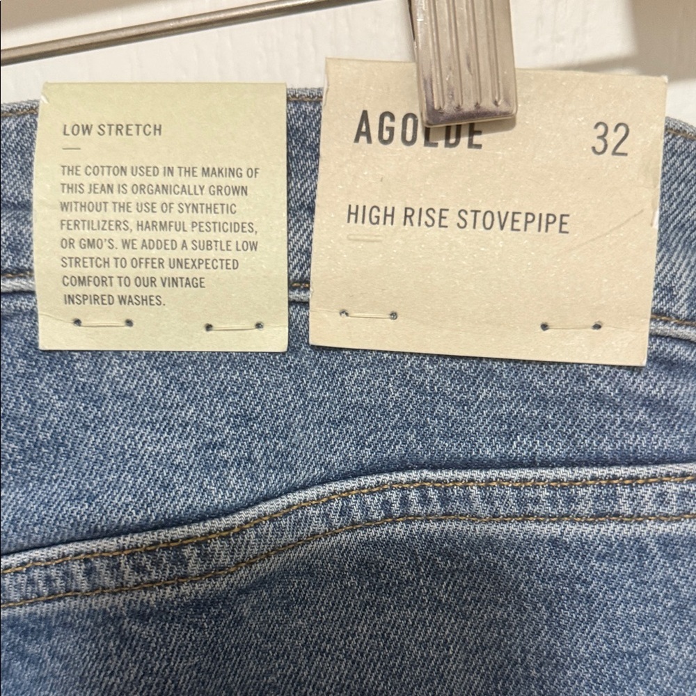AGOLDE High-Rise Stovepipe Jeans Helm 32” - Picture 6 of 6